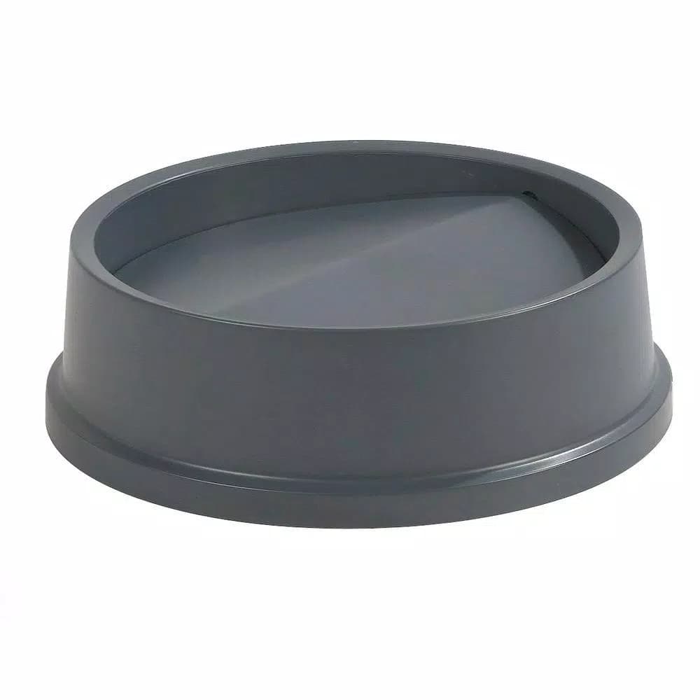 Carlisle Centurian 22 Gal. Gray Round Trash Can Swing Top Lid, 4-Pack