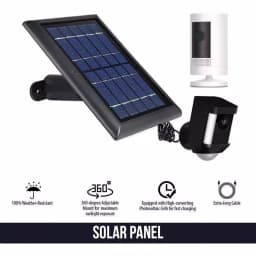 Wasserstein Solar Panel for Ring Spotlight Cam & Stick Up Cam Battery, 2-Pack, Black thumbnail 2