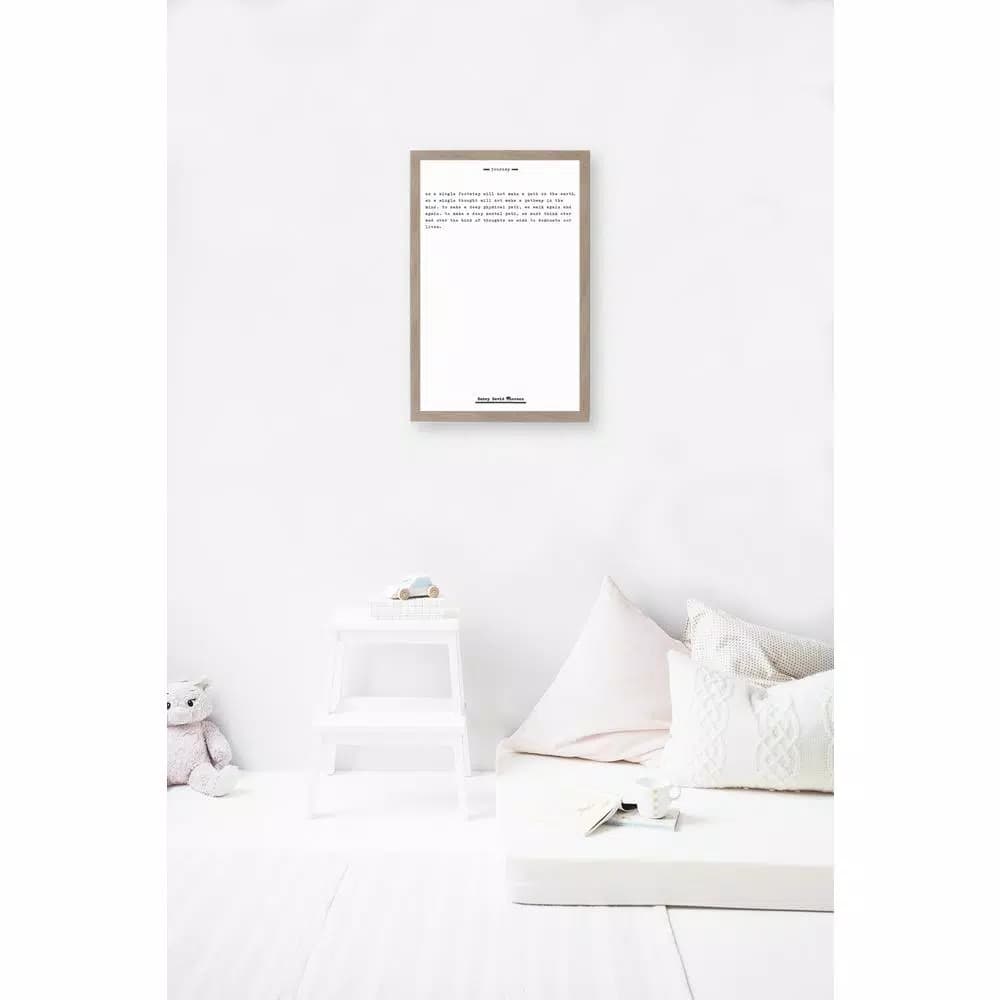 Petal Lane Journey Thoreau Rustic Brown Magnetic Memo Board with 4 Wood Magnets