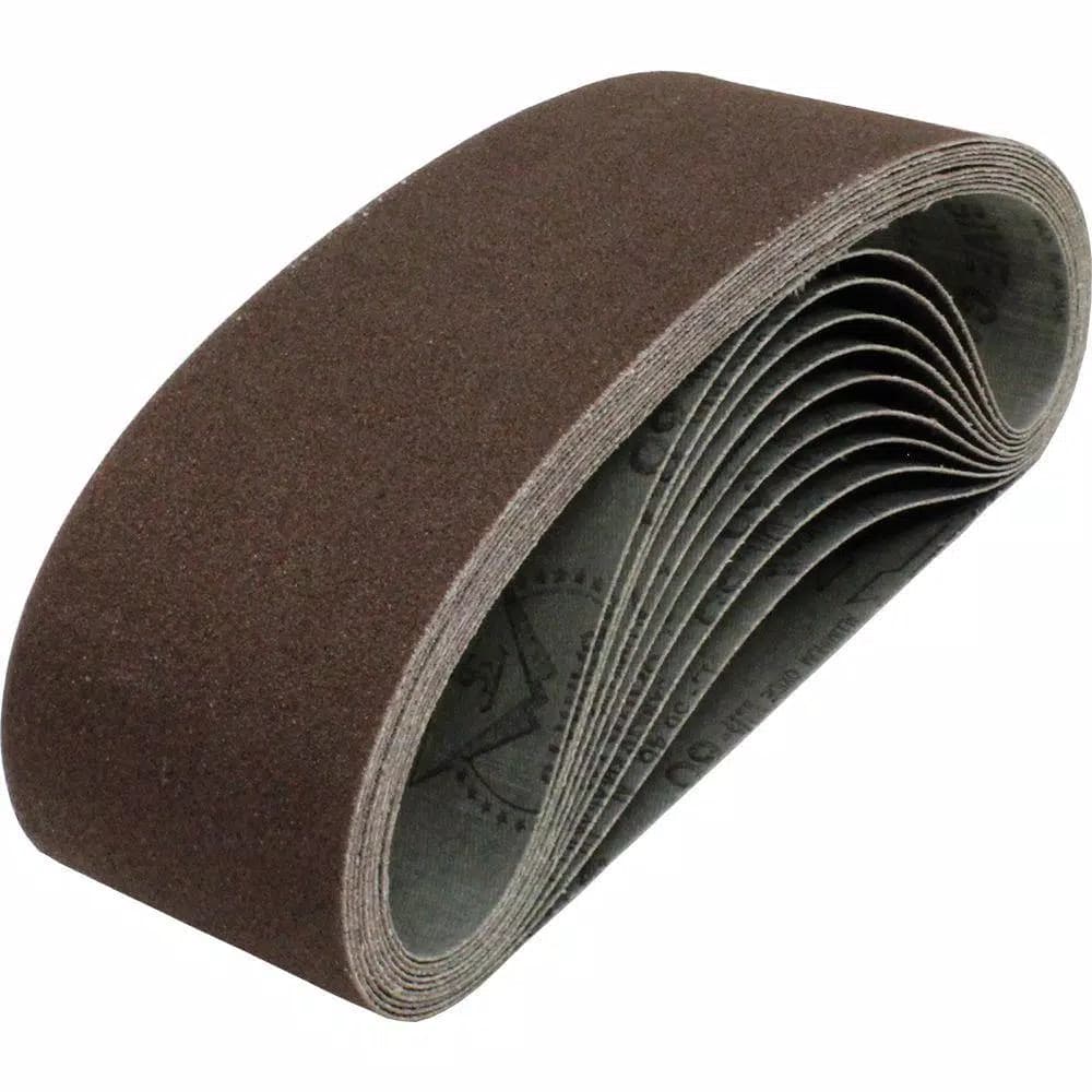 Makita 80-Grit Abrasive Belt 3 in. x 24 in. (10-Pack)