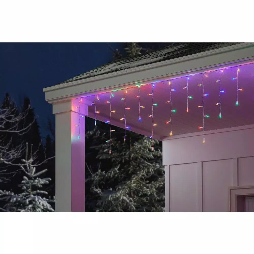Home Accents Holiday 300 Multi-Color LED Smooth Mini Icicle Lights, Constant On, 2-Pack