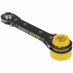 Klein Tools 6-in-1 Ratcheting Lineman's Wrench, SAE Combination Wrench thumbnail 1