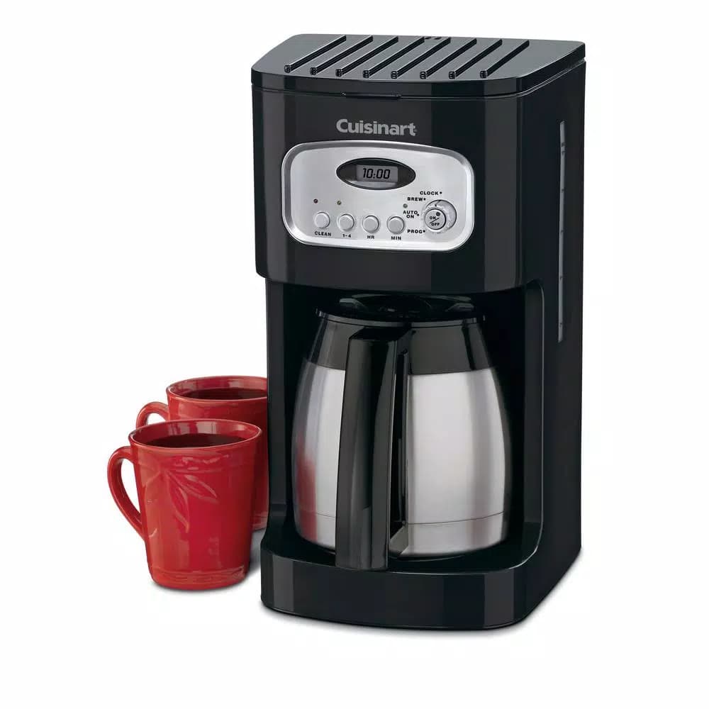 Cuisinart 10-Cup Black Programmable Thermal Coffee Maker with Stainless Accents