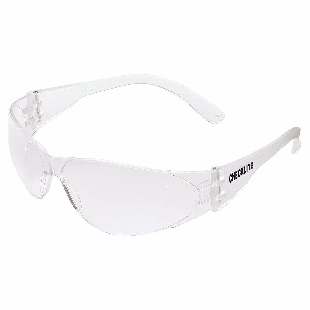MCR Safety Checklite Anti-Fog Safety Glasses, Clear Polycarbonate, ANSI Z87.1 Plus High Impact
