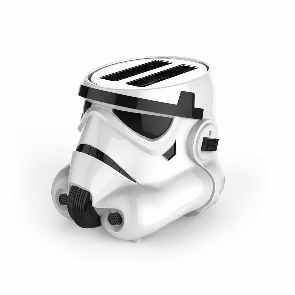Pangea Brands Star Wars Stormtrooper 2-Slice White Toaster with Galactic Empire Logo Toasting