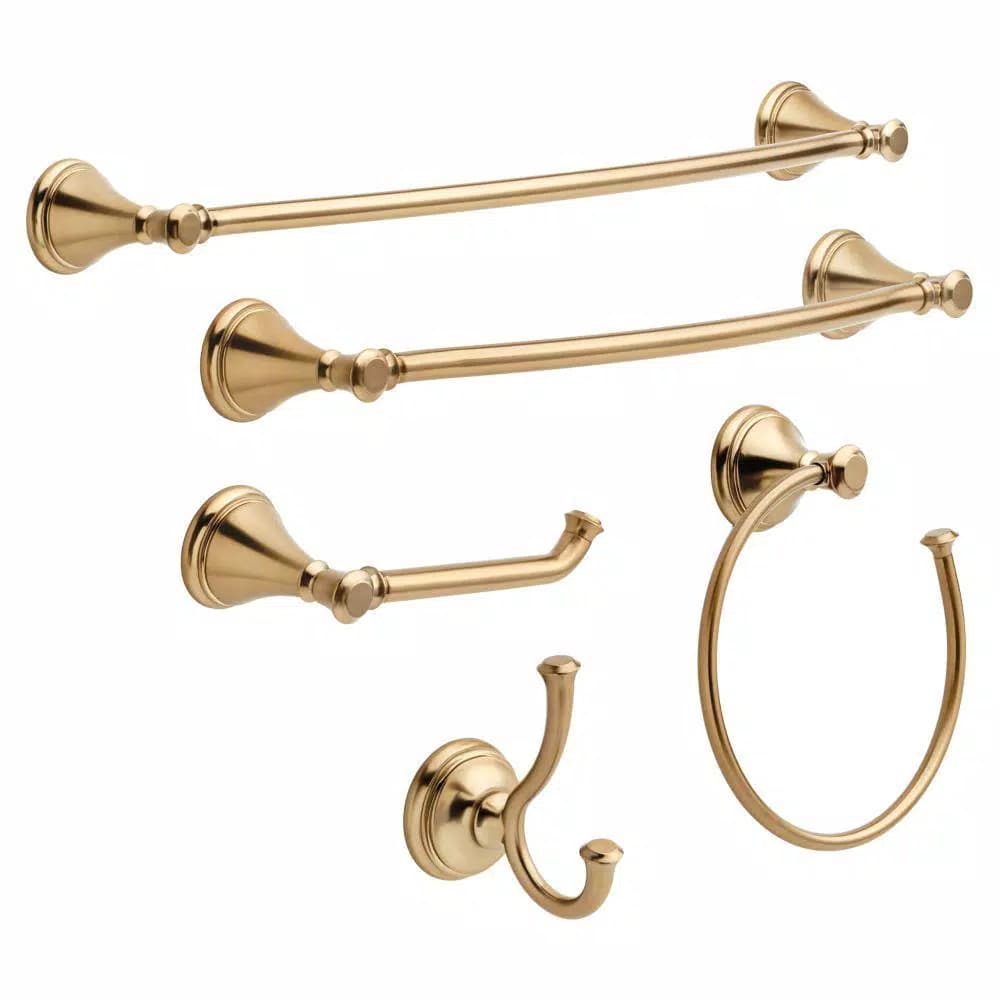 Delta Cassidy 24 in. Single Towel Bar, Champagne Bronze