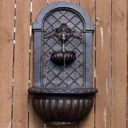 Sunnydaze Decor Venetian Iron Outdoor Wall Water Fountain, Colonial Style thumbnail 2