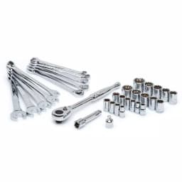 Husky 33-Piece 1/4 in. and 3/8 in. Drive Universal Mechanics Tool Set thumbnail 2
