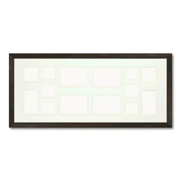 PTM Images Brown 14-Opening Collage Photo Frame Set of 2 - Modern Matte Wall Decor