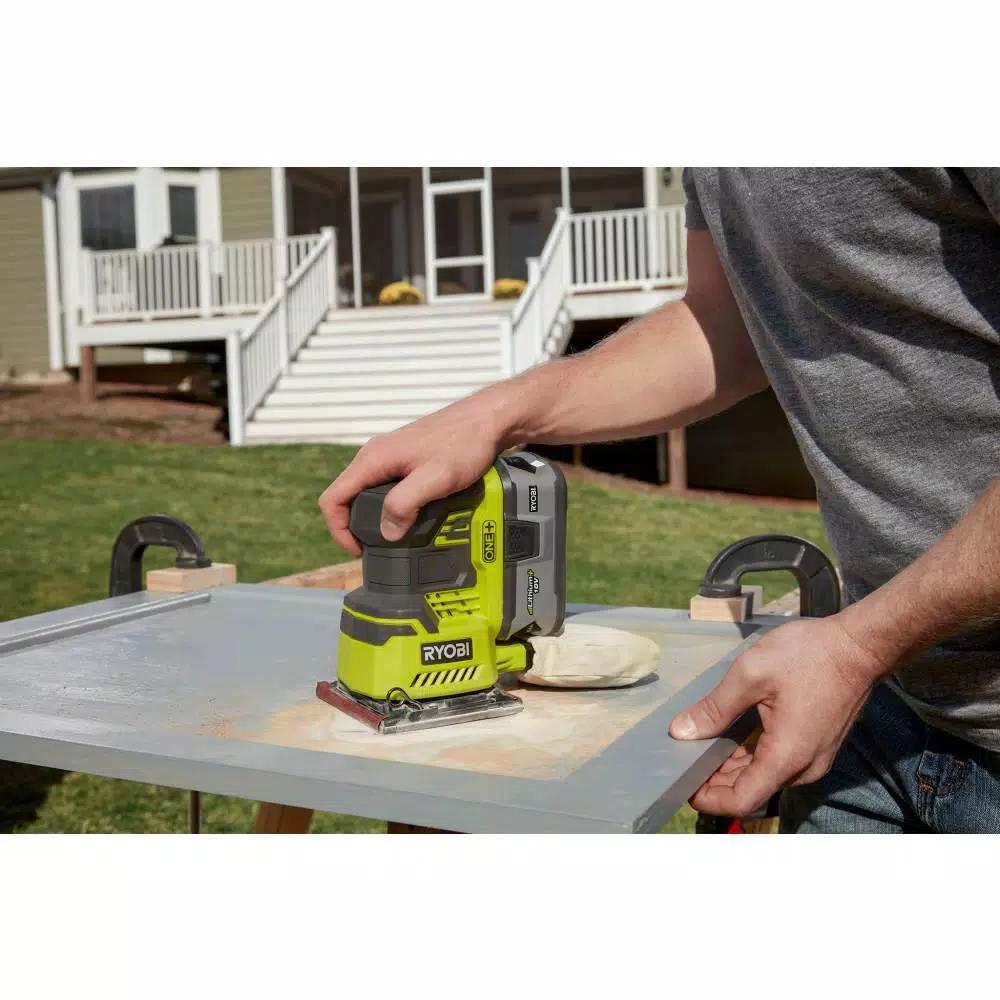 RYOBI 18V ONE+ Cordless 5 in. Random Orbit Sander and 1/4 Sheet Sander Combo Kit (Tools Only)