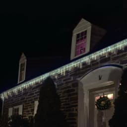 Brite Star 60-Light Pure White Amazing Ice Drip LED Icicle Light Set thumbnail 3