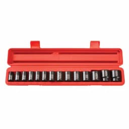 TEKTON 1/2 in. Drive 12-Point Shallow Impact Socket Set, 3/8-1-1/4 in. SAE, 14-Piece thumbnail 1