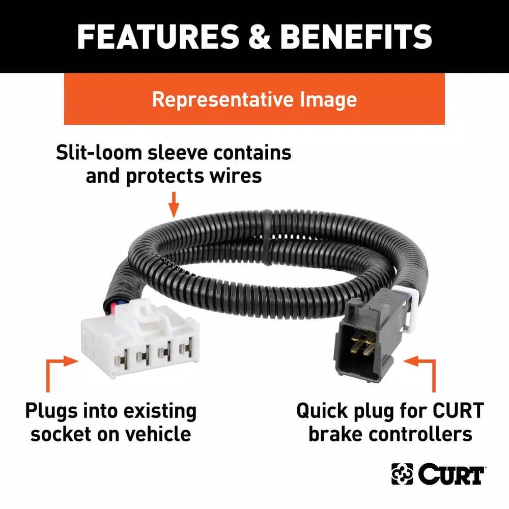 CURT Trailer Brake Controller Harness for Select Toyota and Lexus Models