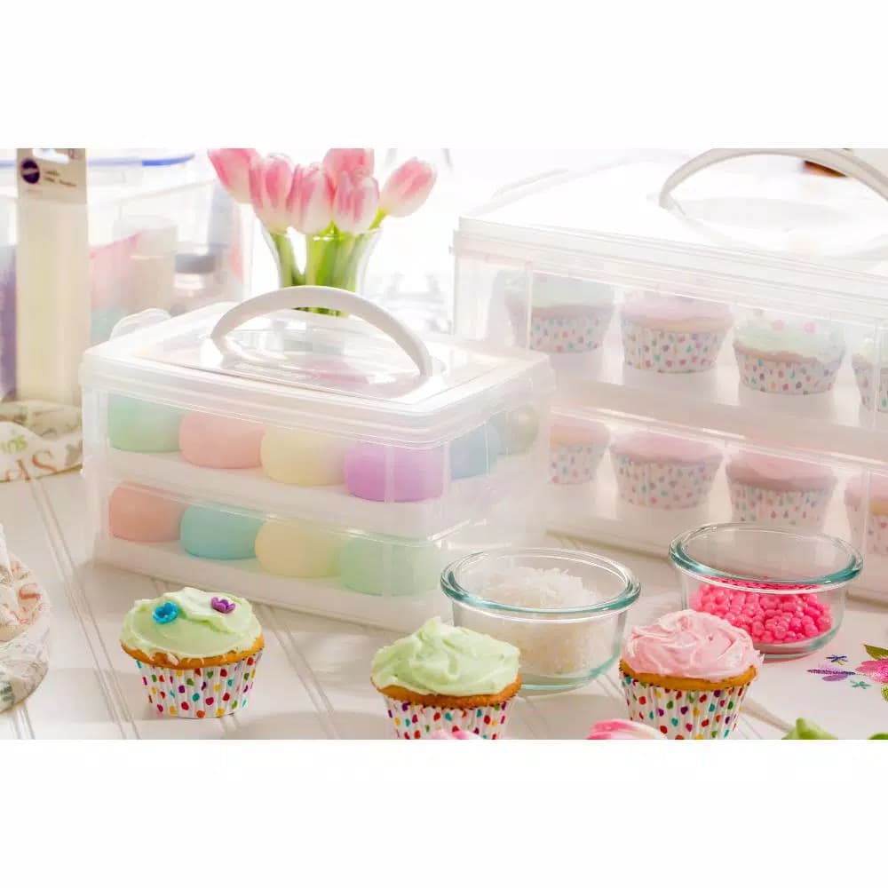 Snapware Snap N Stack 2-Layer Cupcake and Dessert Carrier