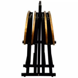 Oriental Furniture 4-Pack Rosewood Folding TV Trays with Antique Gold Bamboo & Butterfly Motif thumbnail 2