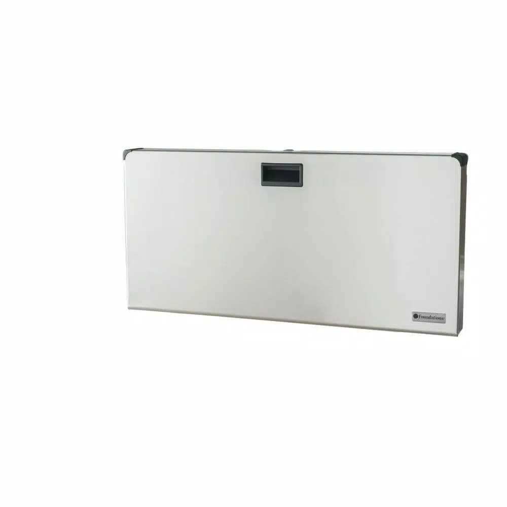 Foundations Frameless Stainless Steel Horizontal Surface Mount Baby Changing Station