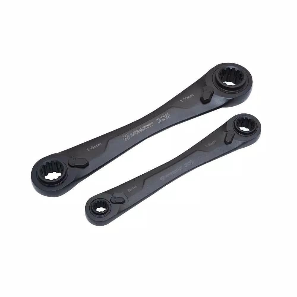 Crescent X6 4-in-1 Metric Ratcheting Wrench Set, 2-Piece