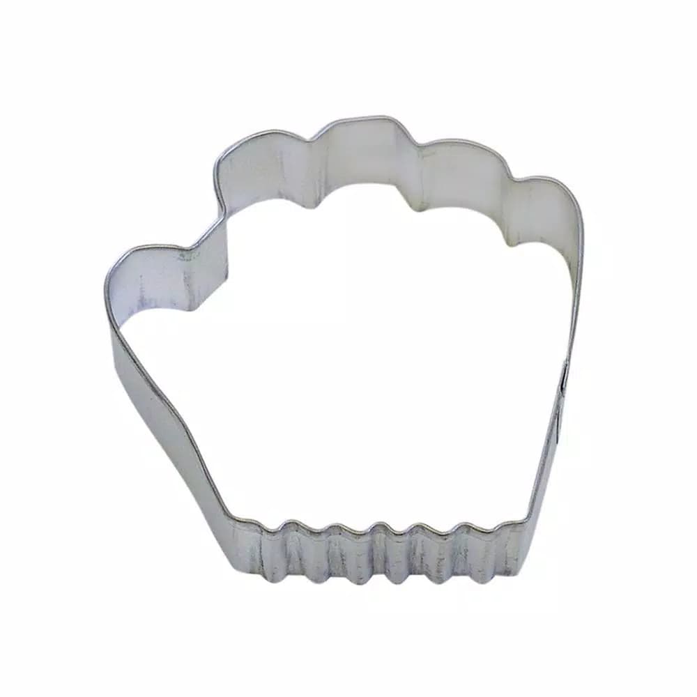 CybrTrayd-R&M 12-Piece Baseball Glove Tinplate Steel Cookie Cutter Set with Recipe