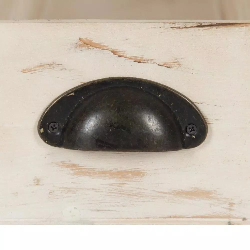 Kate and Laurel Woodmont White Decorative Wood Tray - Large Square Rustic Farmhouse Accent