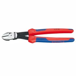 KNIPEX 10 in. High Leverage Angled Diagonal Cutters with Comfort Grip thumbnail 1