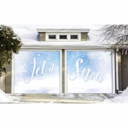 My Door Decor 7 ft. x 8 ft. Let It Snow Christmas Garage Door Banner Mural thumbnail 2
