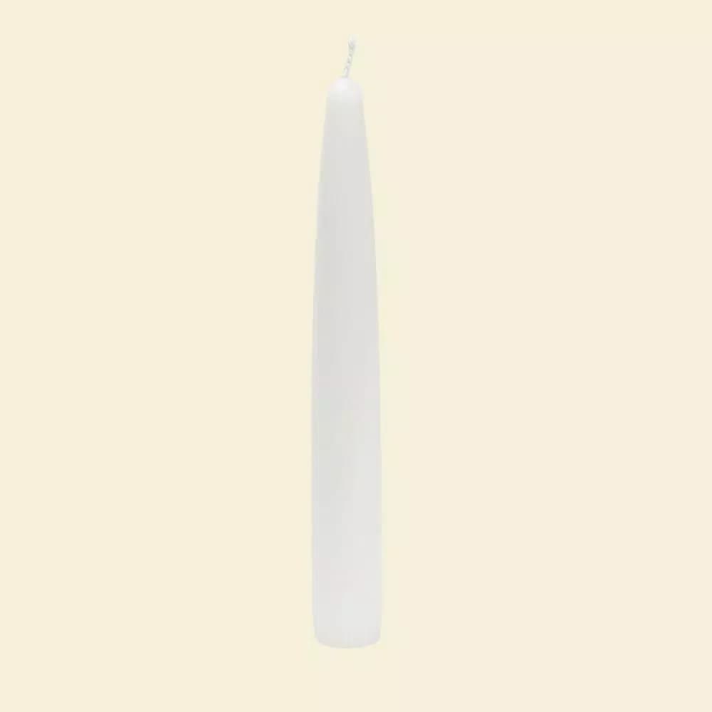 Zest Candle Biedermann and Sons 6 in. White Taper Candles, 12-Set
