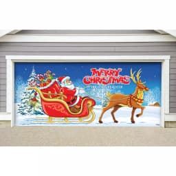 My Door Decor Santa's Sleigh Ride Christmas Garage Door Mural, 7 ft. x 16 ft. thumbnail 2