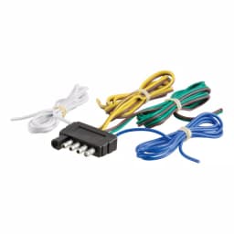 CURT 5-Way Flat Trailer Side Connector Plug with 48" Color-Coded Wires thumbnail 2