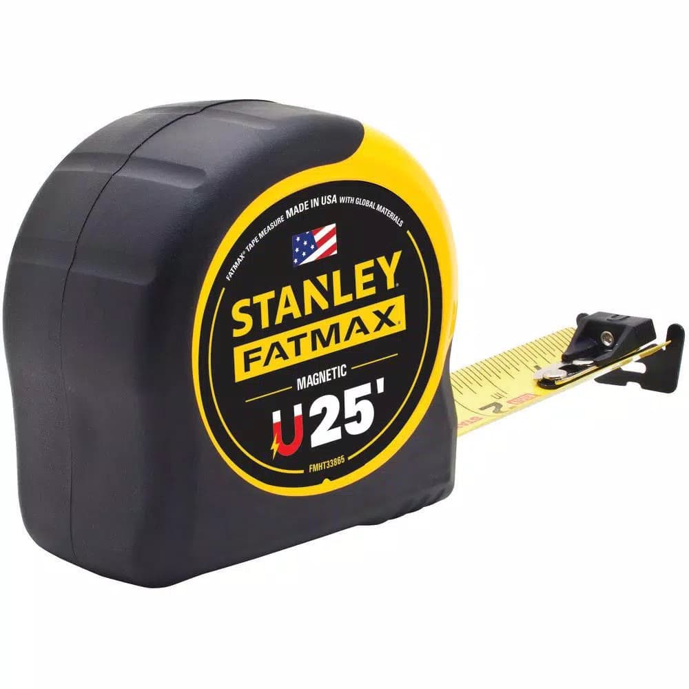 STANLEY FATMAX 25 ft. Magnetic Tape Measure, 14 ft. Standout, BladeArmor Protection