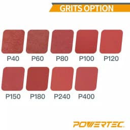 POWERTEC 6 in. x 48 in. 60-Grit Aluminum Oxide Sanding Belts, 10-Pack thumbnail 2