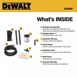 DEWALT 6 Gal. Poly Wet/Dry Vacuum with 4 Peak HP Motor and 10 ft. Power Cord thumbnail 3