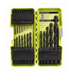 RYOBI 21-Piece Black Oxide Drill Bit Set, High Speed Steel Twist Bits for Wood, Metal, and Plastic thumbnail 3