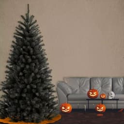 National Tree Company 7.5 ft. North Valley Black Spruce Artificial Christmas Tree, Unlit, Black thumbnail 2