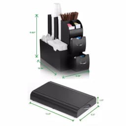 Mind Reader 2-Piece Coffee Condiment Organizer Set with 50-Pod Capacity Storage Drawer, Black thumbnail 7