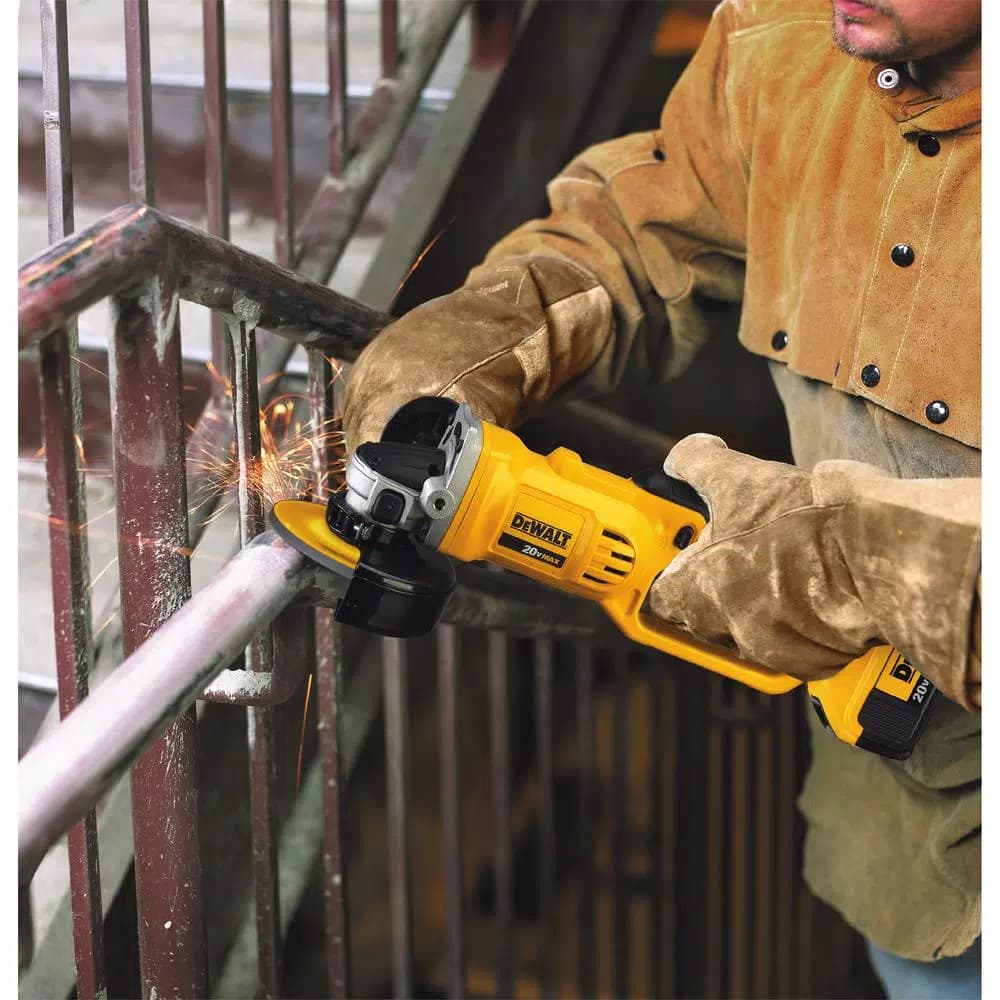 DEWALT 20V MAX Cordless 4.5-in. to 5-in. Angle Grinder Kit with (3) Batteries and Charger