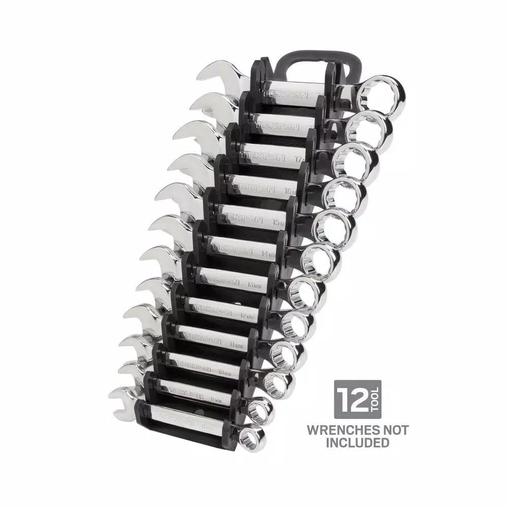 TEKTON 12-Tool Store-and-Go Stubby Wrench Rack Keeper, Black