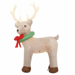 Home Accents Holiday 11 ft. Pre-Lit Giant Airblown Inflatable Fuzzy Reindeer with LED Lights thumbnail 7