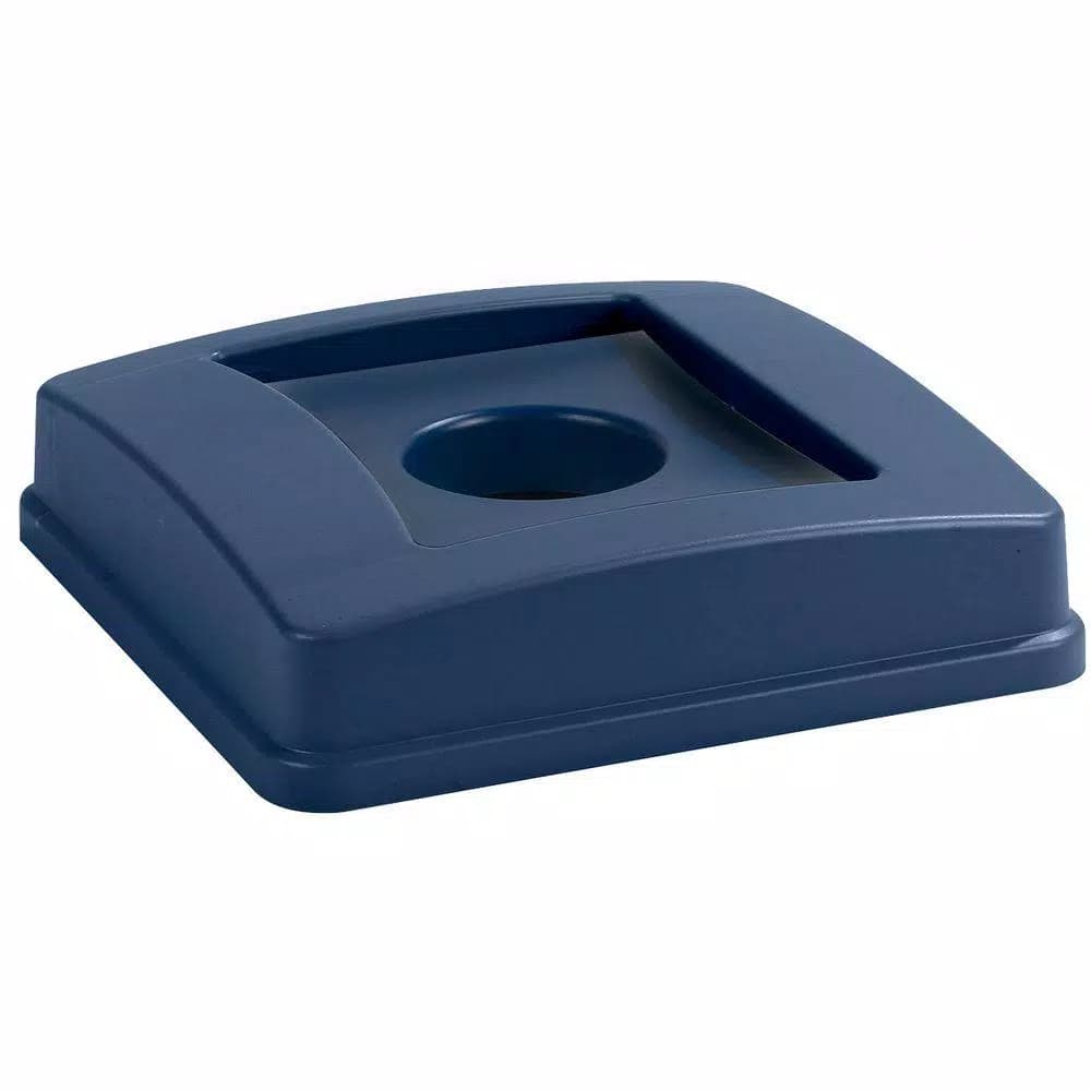 Carlisle Centurian Blue Bottle and Can Recycling Lid for 35 and 50 Gal. Square Containers (4-Pack)