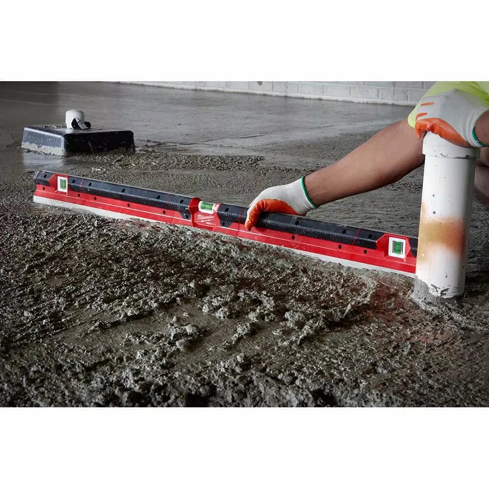 Milwaukee 48 in. Concrete Screed Level, Multi-Functional Magnesium Darby and Level Tool