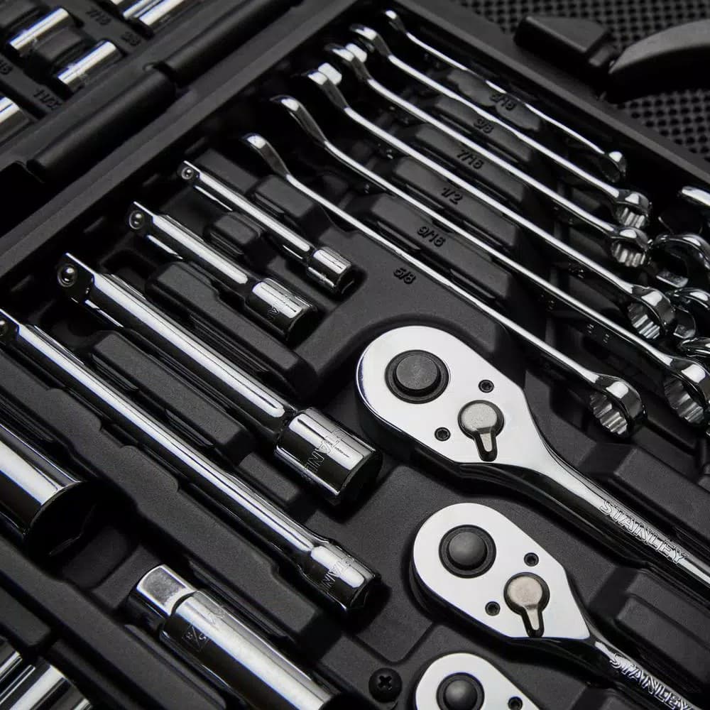 Stanley 170-Piece Mechanics Tool Set with Sockets, Wrenches, and Hand Tools
