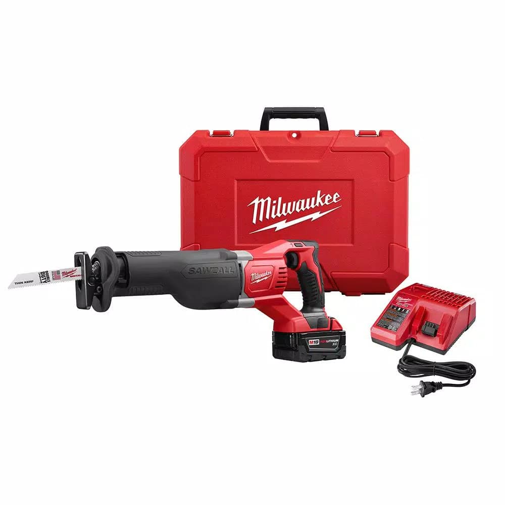 Milwaukee M18 SAWZALL 18V Cordless Reciprocating Saw Kit with 3.0Ah Battery, Charger, and Hard Case