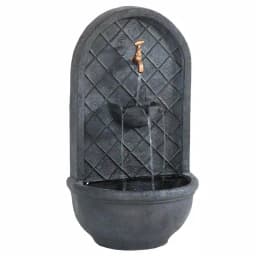 Sunnydaze Decor Messina Resin Outdoor Wall Fountain, Lead Finish Electric Water Feature thumbnail 1