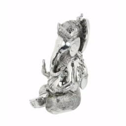 LITTON LANE 16 in. Antique Silver Sitting Ganesh Sculpture with Patterned Detailing thumbnail 5