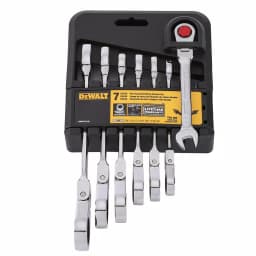 DEWALT DWMT74195 7-Piece SAE Ratcheting Flex Head Combination Wrench Set thumbnail 4