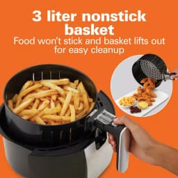 Hamilton Beach 3.4 Qt. Air Fryer with Nonstick Basket, 1500W, Black thumbnail 7