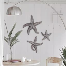 Unbranded Medium Starfish Wall Sculpture - Coastal Silver Pewter Resin Decor thumbnail 5