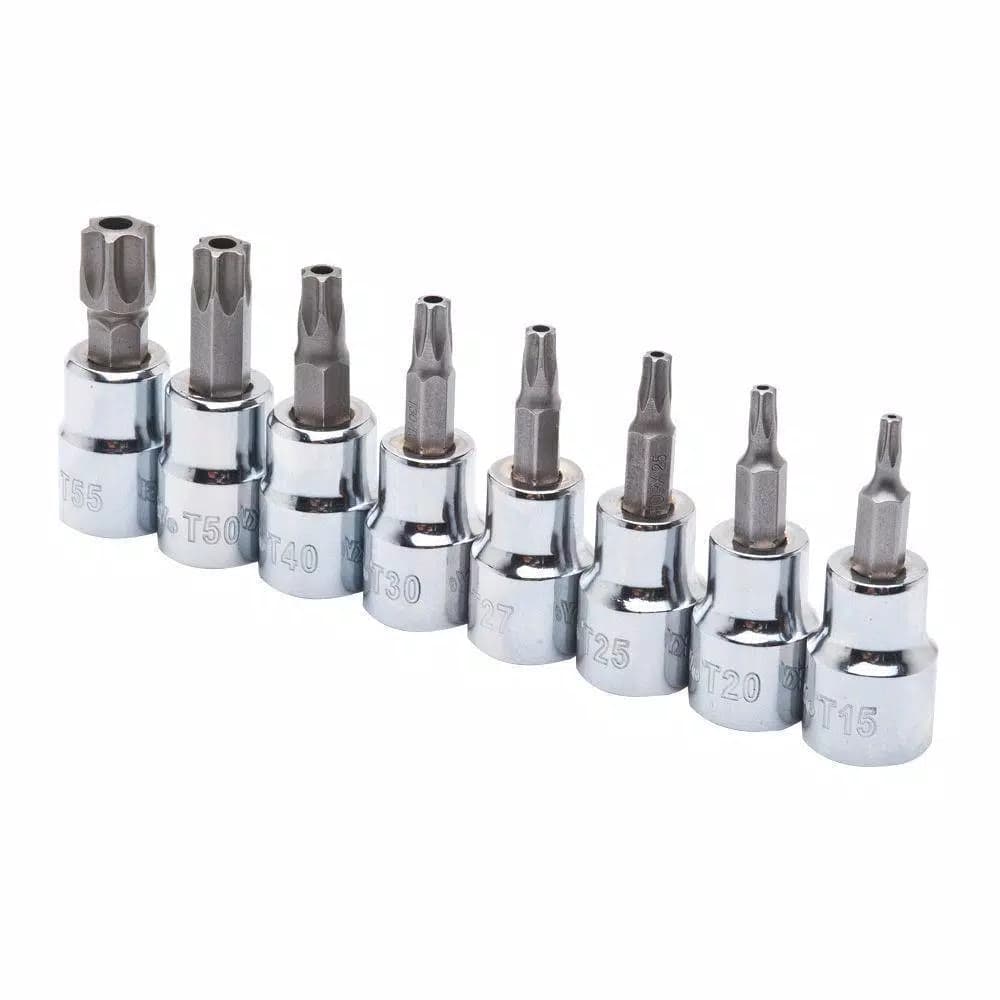 Husky 3/8 in. Drive Tamper Proof Torx Bit Socket Set, 8-Piece
