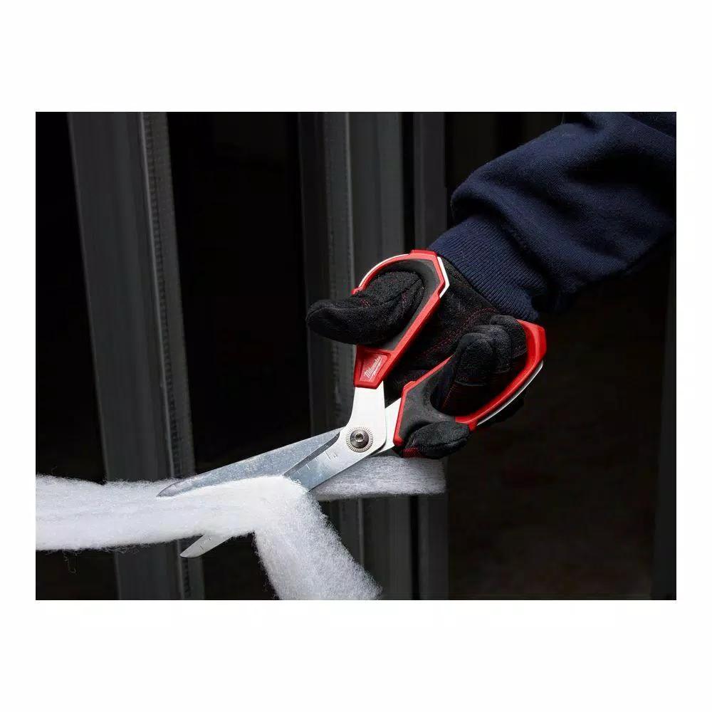 Milwaukee Jobsite Offset Scissors with Iron Carbide Micro-Serrated Blades