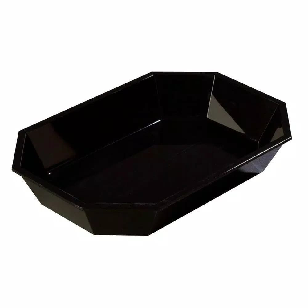 Carlisle Black Octagonal Low Profile Deli Serving Crock, 40 oz (Case of 6)