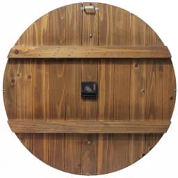 Infinity Instruments Wine Barrel 24 in. Wood and Steel Round Wall Clock thumbnail 2